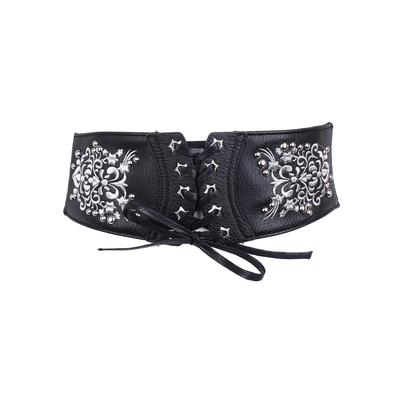 New Embroidered Rivets and Casual Waist Seal