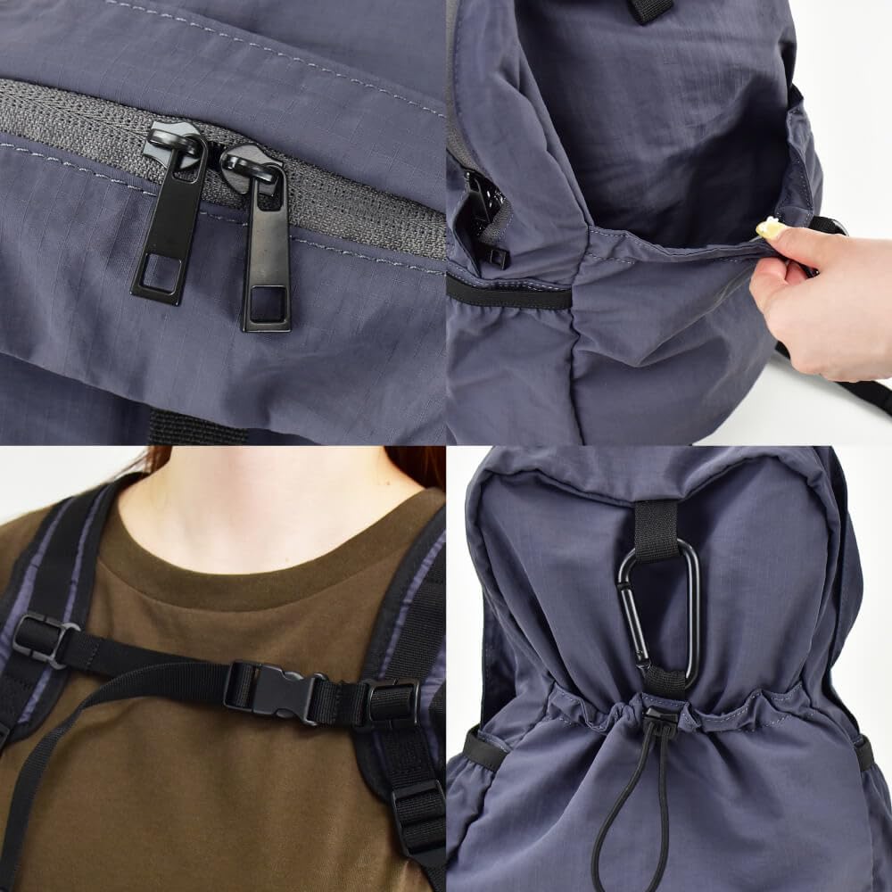 Foldable, packable backpack with drawstring pocket, enjoy your trip, Snoopy SPMS-169