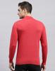 Monte Carlo Mens Solid Red High Neck Full Sleeve Pullover