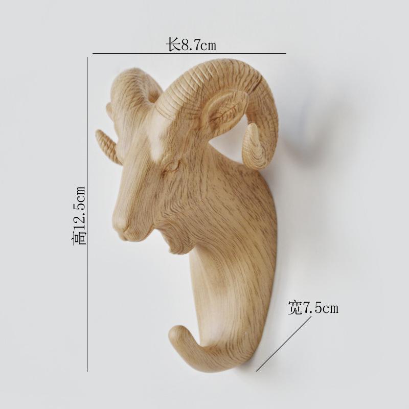 Europe Animal Shaped Hooks Deer Stags Rhino Horse Giraffe Elephant Head Wall Hanger Coat for Hat Hook Rack Holder Decoration