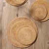 Handgemachter Rattan Teeuntersetzer Eleganter Rattan Teeuntersetzer Zarte Tassenuntersetzer Geeignet für verschiedene Anlässe