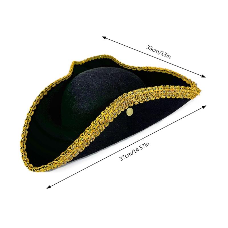 Colorful Rhinestones Pirate Hat Adjustable Unisex Caribbeans Hat Festival Hat for Adults and Teens