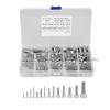 135pcs M2.5 M3 M4 M5 M6 M8 304 Stainless Steel Hex Socket Head   Screws Set, 304 Stainless Steel Hex Socket Head   Screws with Transparent Storage