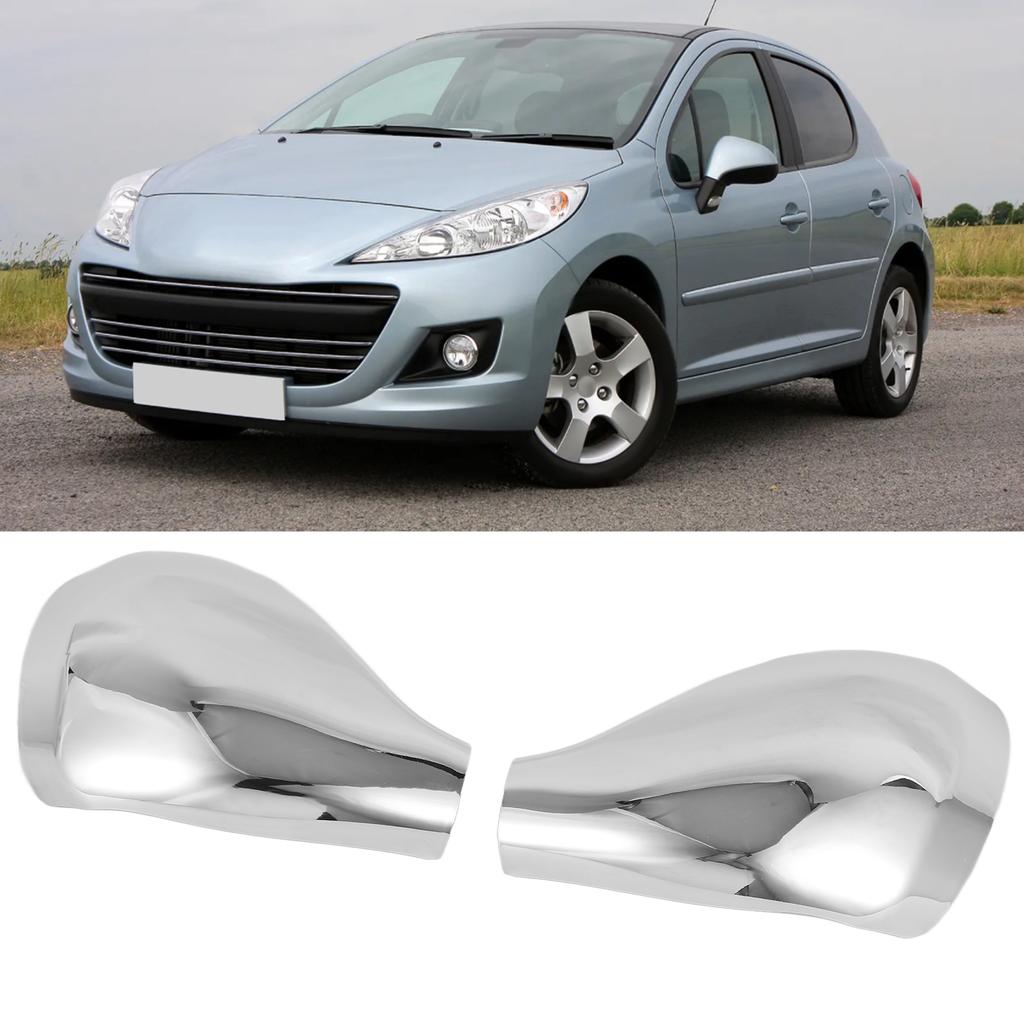 2PCS Car Rear View Mirror Cover Protective Replacement for Peugeot 207 308 2006‑2014