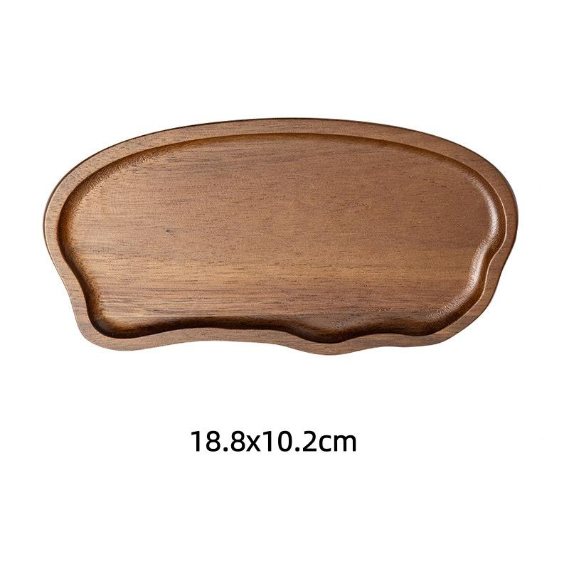 Japanese Style Storage Tray Irregular Cloud Shaped Wooden Tray For Bread Dessert Cake Coffee Tea Cup Household Organizer Plate