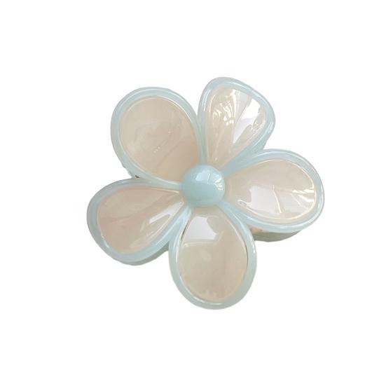 

Hair Claw Flower Shape Stable Grip Glossy Shark Hair Clip Half-Tied Hair Ponytail Updo Hair Claw Hair Accessories