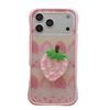Korean 3D Strawberry Stand-Compatible iPhone Case for iPhone 14/15/16 Pro Max/17