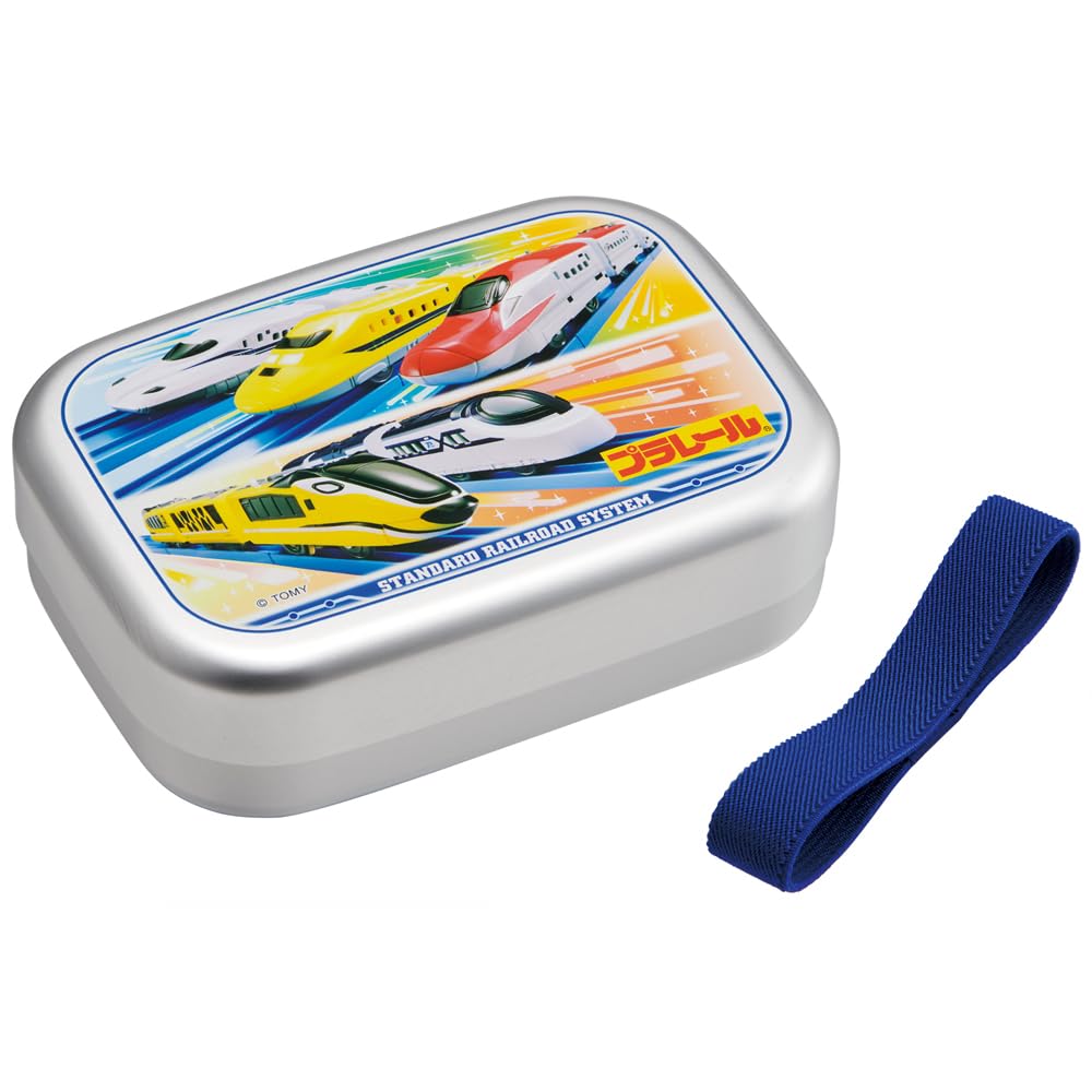 

Skater Aluminum Bento Box for Kids, 370ml Capacity, Insulated Storage, Lunch Belt Included, Made in Japan, Plarail 24 Series, Boys ALB5NV-A