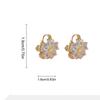 Pastoral Style Flower Vintage Earrings Jewelry Accessories Crystal  Earring  Decoration