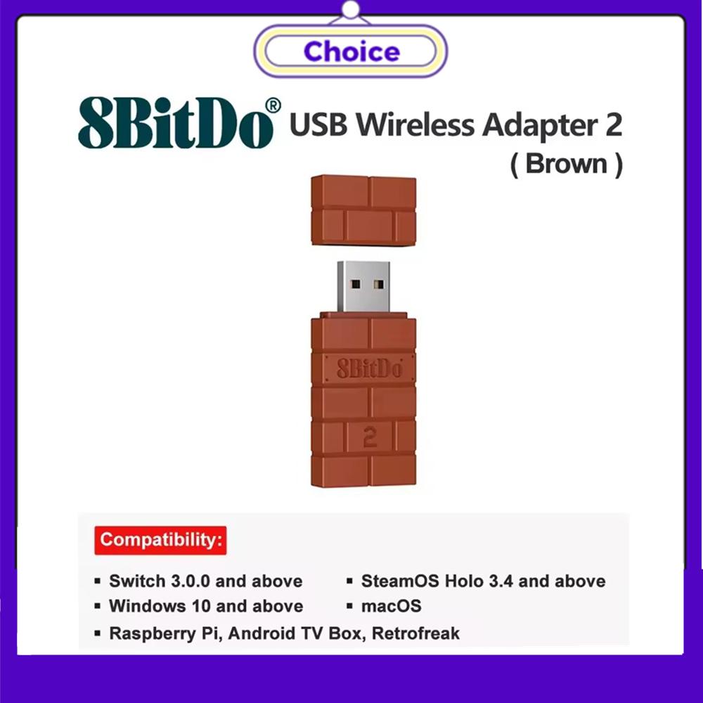 8Bitdo Bluetooth USB RR Adapter Wireless for Switch Windows Mac Raspberry Pi Switch 2 Lite OLED Support PS3 PS4 PS5 Controller