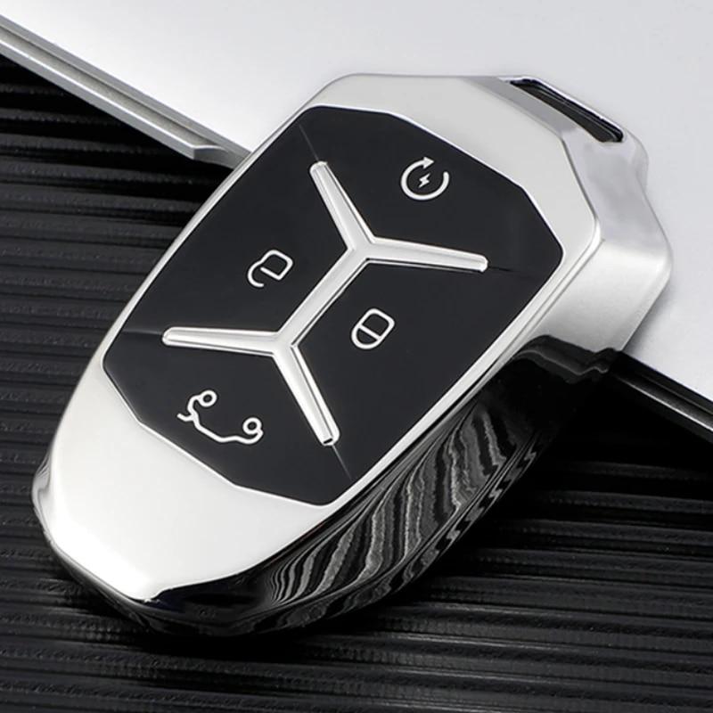 Mein goog Auto TPU Auto Smart 4-Tasten Schlüsselhülle Tasche Fob Hülle Abdeckung für LYNK&CO 01 02 03 Schlüsselhalter Schutz Zubehör