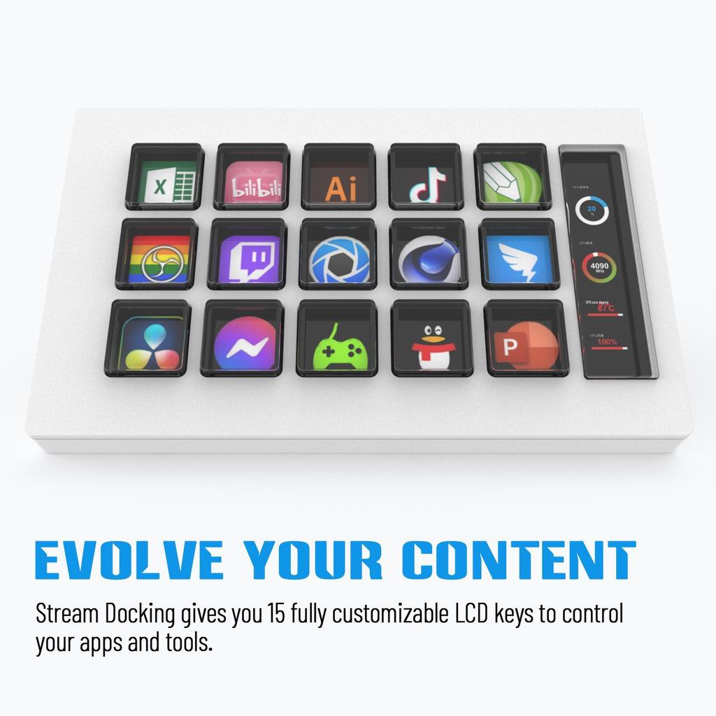 Vizualizovaný Vlastní Streamdeck: Stolní mini klávesnice s klávesovými zkratkami a makry