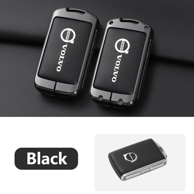 Zinc Alloy Leather Car Key Case Cover Shell For Volvo XC60 XC40 XC90 S90 V60 S60 V90 C40 Polestar 1 Polestar 2 Styling Accessory
