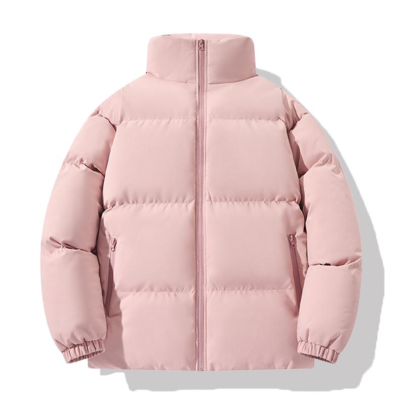 

Мужская свободная повседневная хлопковая куртка однотонная короткая зимняя теплая куртка 2XL розовый
