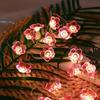 1PC Pink Cherry Blossom Light String, Simulated Cherry Blossom Plum Blossom Shape Decorative String Light Battery Box Copper Wire Light