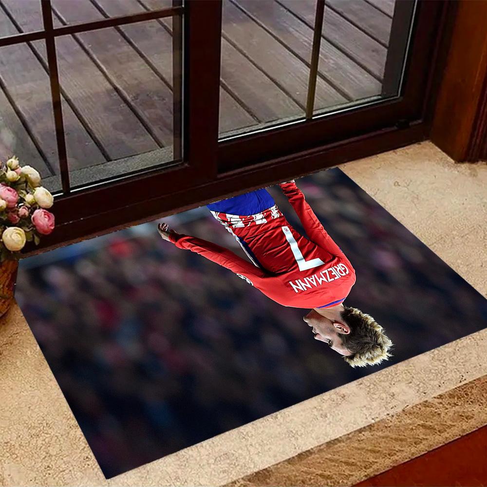 Griezmann's Jersey Floor Mat Design for Balcony Entryway Outdoor Playrooms Anti-slip Rug Anime Office Decor Wedding Party Gift