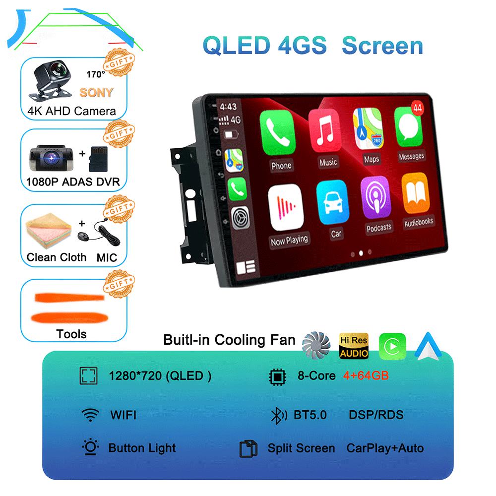 Android 14 Car Radio QLED GPS Navigation Multimedia Player For Jeep Compass/Commander/Grand Cherokee/Wrangler/Liberty AutoRadio