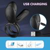 Vibrating Cock Ring Remote Control Dual Penis Ring for Men Couple with Vibrating G-spot and Clitor Simulator 3 in 1 Vibrator