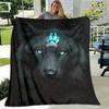 Art Fantasy Wolf Soft Plush Sofa Bed Throwing Cartoon Picnic Blankets Modern Flannel Blanket Gedruckt Bettdecke Geschenk Gift