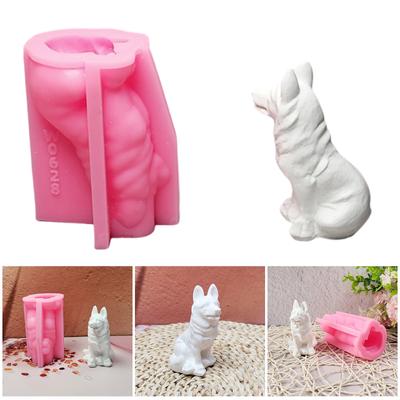 Hund Tierfigur Silikonformen Epoxidharzformen für Kerzenherstellung Fondant Silikonformen für Schokoladenkuchen Backen