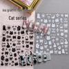 Welpen- & Katzen-Cool-Graffiti-Nagelsticker - Niedliche kleine Muster & Schleifen