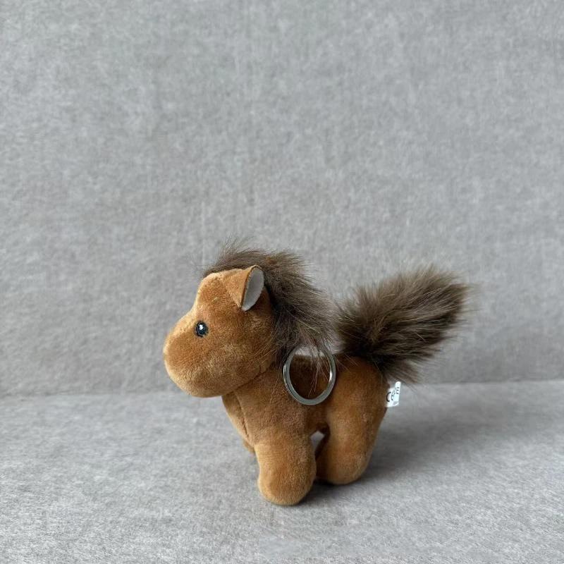 

Каваи Лошадь Плюшевый Брелок Милый Мягкий Животный Кулон Брелок Аксессуары Пряжка для Ключей от Машины Подвеска на Сумку для Девочек Женщин коричневый