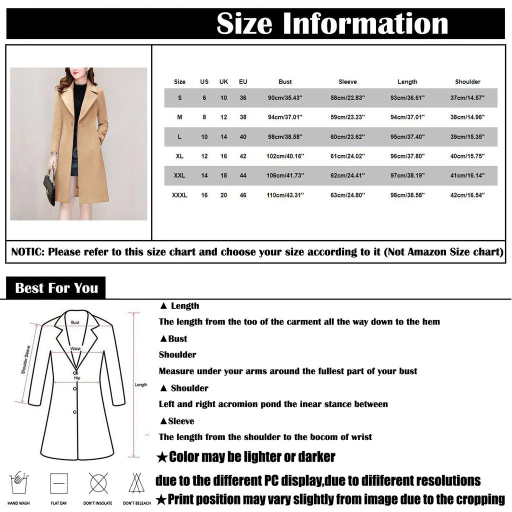 Women Slim Windbreaker Double Breasted Long Trench Coat Jacket Overcoat Outwear