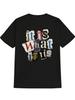 Unisex lässiges Rundhals-T-Shirt mit Aufdruck „It Is What It Is“ - Schwarz