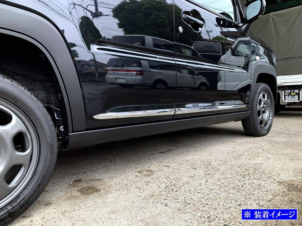 BRIGHTZ Chrome Side Door Molding for Hustler X 100cm X MR92S/MR52S (55cm 2, 2) [SAI-MOL-5510] R92/R52/92S/52S/92/52/90/50