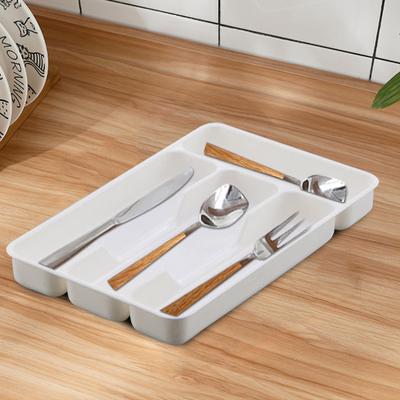 Kitchen Drawer Organizer Cutlery Storage Box With Dividers For Utensils Spoon Forks Separation Finishing Rack Cutlery Container