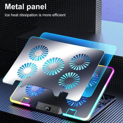 Yousheng Laptop Radiator Cooler Stand Digital Display Height Adjustable Low Noise Portable Notebook Stand Gaming Laptop Cooling Pad