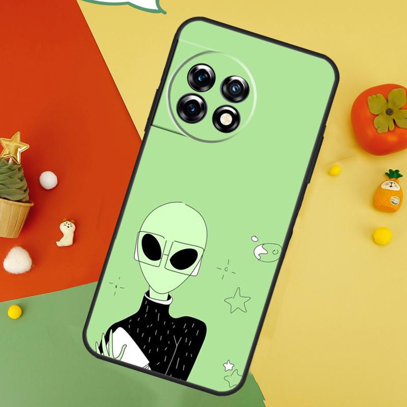 Cartoon Alien Case For OnePlus 15 12 12R 13T 13R 13 11 9 10 Pro 10T 8T Nord 5 CE 2 3 4 Lite N20 N30 Cover