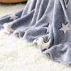 Luminous Flannel Blanket Creative Star and Moon Pattern Soft Fleece Blanket Suitable For All Seasons