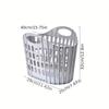 Bohemian Style Foldable Laundry Basket with Handle - Durable Plastic Rectangular Design, Breathable and Lightweight