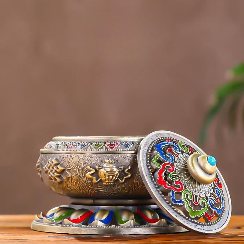 Zen Alloy Incense Burner with Aromatherapy Home Fragrance SandalwoodCenser Elegant Home Decor for LivingRoomOffice Tea Ceremony