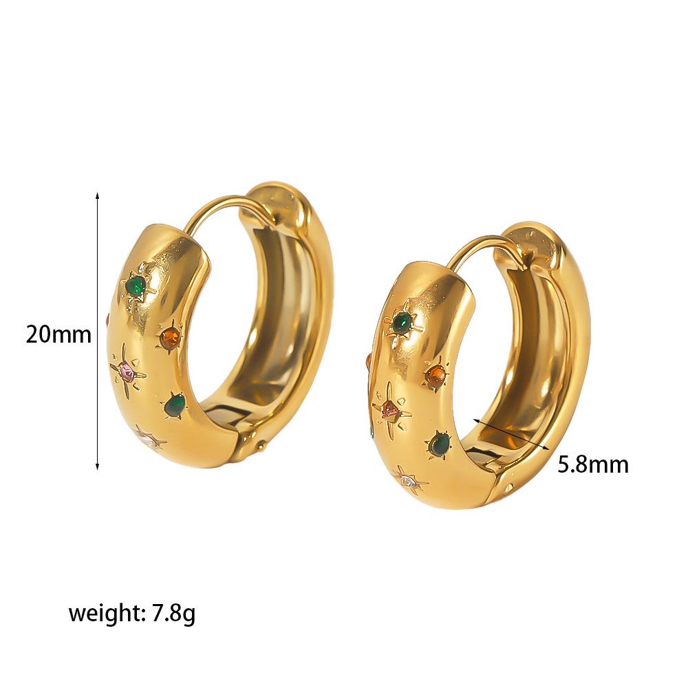 18K Gold Zircon Star Ear Cuffs - Stylish Women's Earrings