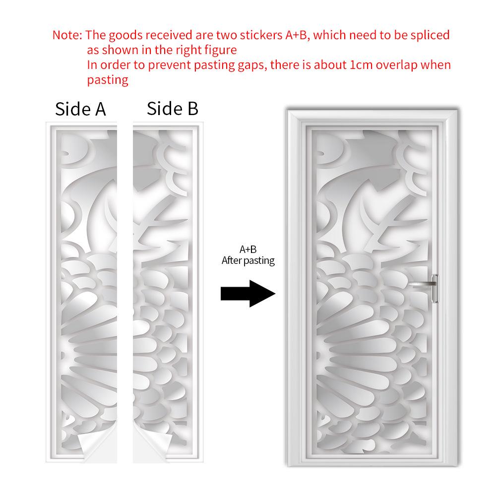 Cross-Border Self-Adhesive Removable Door & Wall Sticker for Rental Room Renovation.
