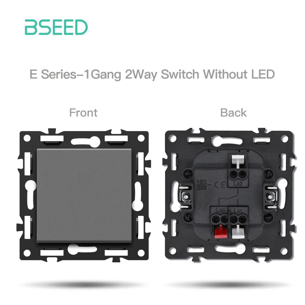 BSEED Switch DIY Modules Light Switch Parts Gray Plastic Frame DIY Combination Wall Sockets TV CAT6 USB-C Charge Key