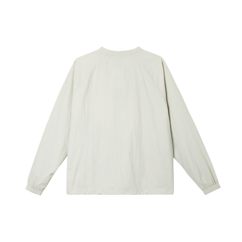 Nike Swoosh Color-Block Logo Print Crew Neck Sweatshirt Men Tops Light-Bone DX0661-072