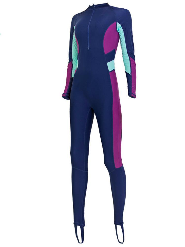 Women's Long Sleeve Full Body Surfing Wetsuit - Sun Protection & Jellyfish Resistant