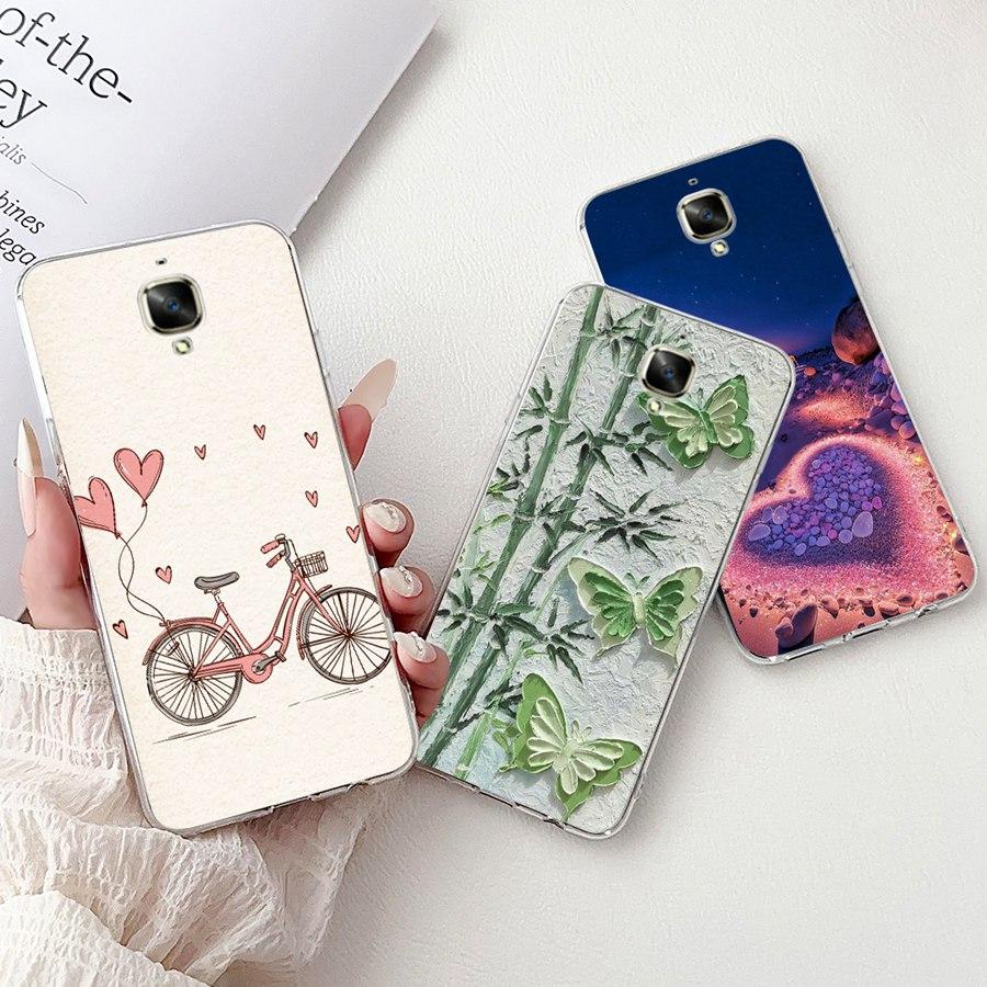 For OnePlus 3T Nord 3 5G Case Butterfly Flower Soft Silicon TPU Phone Cases For One Plus3 3 T Nord3 5G Cover