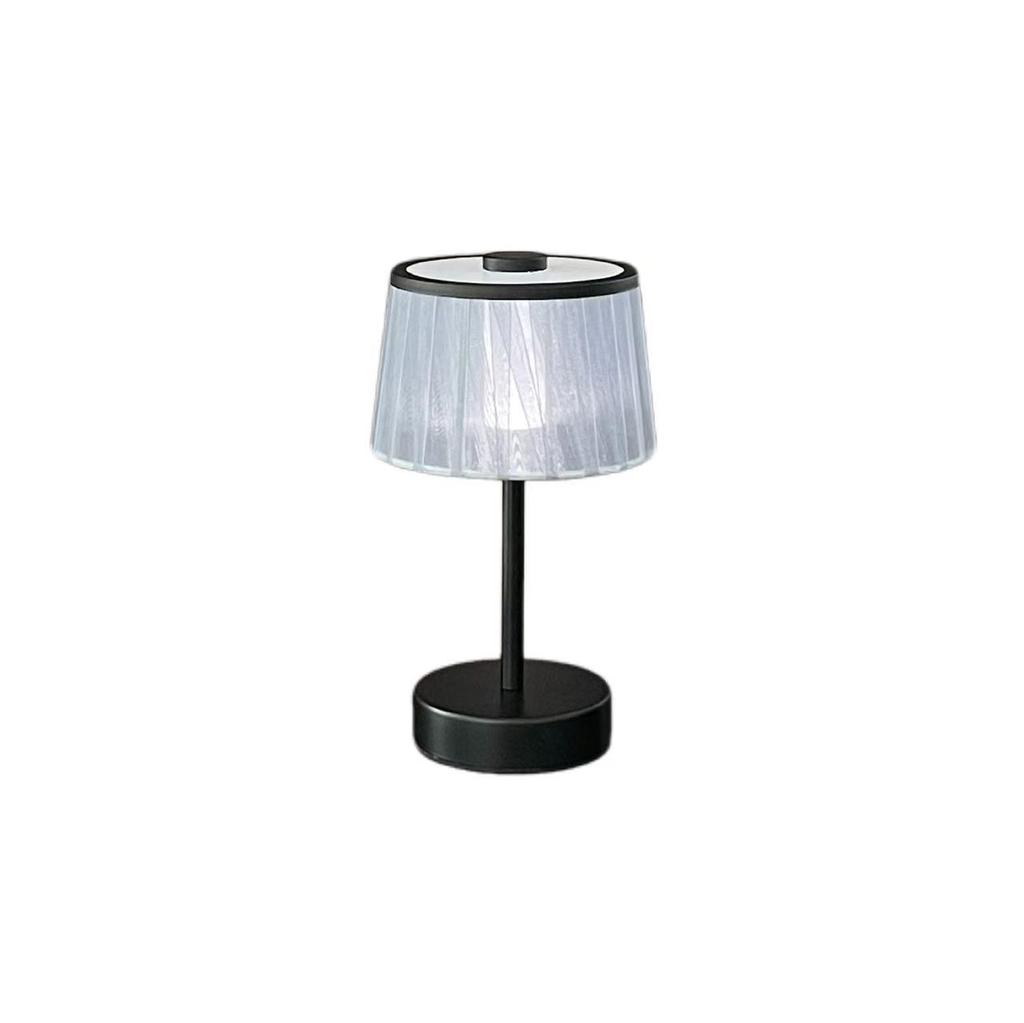 Wicker Fabric Desk Lamp with USB - LED Night Light for Bedroom, Study, or Outdoor Use