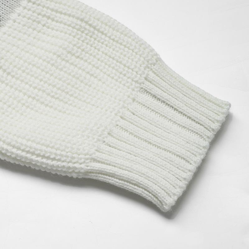 VEZFAA Damenmode Lässig Herbst Winter Liebesbrief-Druck Langarm O-Ausschnitt Pullover