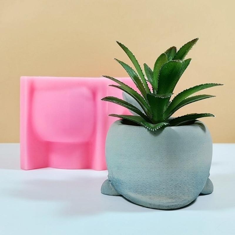 Flower Pots Silicone Mould Whale Candle Cup Molds Handmade Succulent Plant Molds Plaster Molds Epoxy Resin Molds
