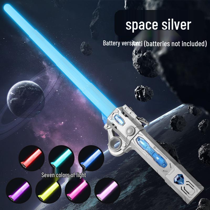 Two-in-One Telescopic Lightsaber Toy for Kids - Luminous Star Wars Laser Sword