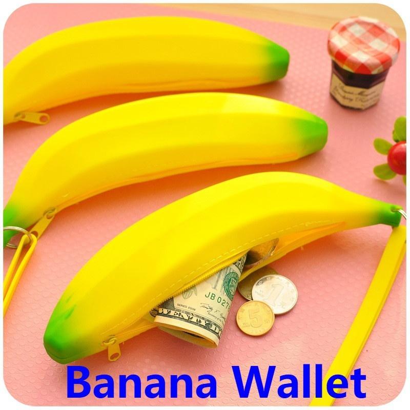 Cute silicone coin purse Banana purse Korean student hand coin purse