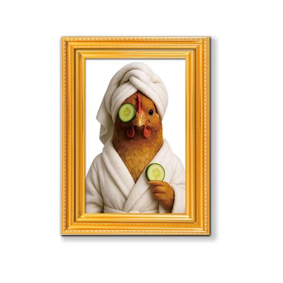 1/5/6Pcs Drinking Animal Cat Refrigerator Magnet Vintage Wooden Frame Animal Fridge Magnet Home Kitchen Office Decoration Animal Lover Gift