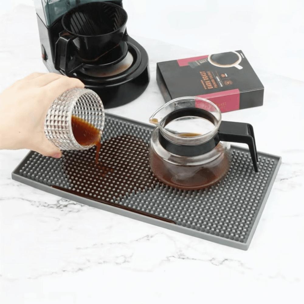 Non-Slip Base Silicone Bar Mat Liquid Absorbent Coffee Spill Mat Countertop Bar Mat  For Bars