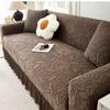 All-in-One Jacquard Flannel Sofa Cover Universal Full-Wrap Protector Anti-Slip Elastic Fit  All-Season Durable Slipcover with Cushion Covers