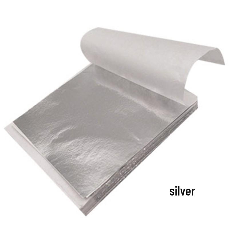 Taiwan Three-Color Imitation Gold Leaf: DIY Colored Foil Epoxy K Gold, Silver, Rose Gold Sheets (90-150/Pack)